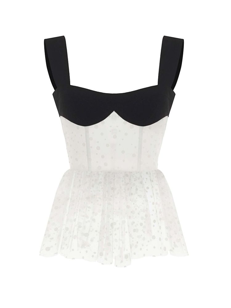 Топ в горох с баской