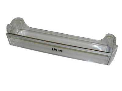 Балкон на дверь НИЖНИЙ под бутылки (c хром полосой) 38x7x9,5см Haier (Хайер) 0530061587