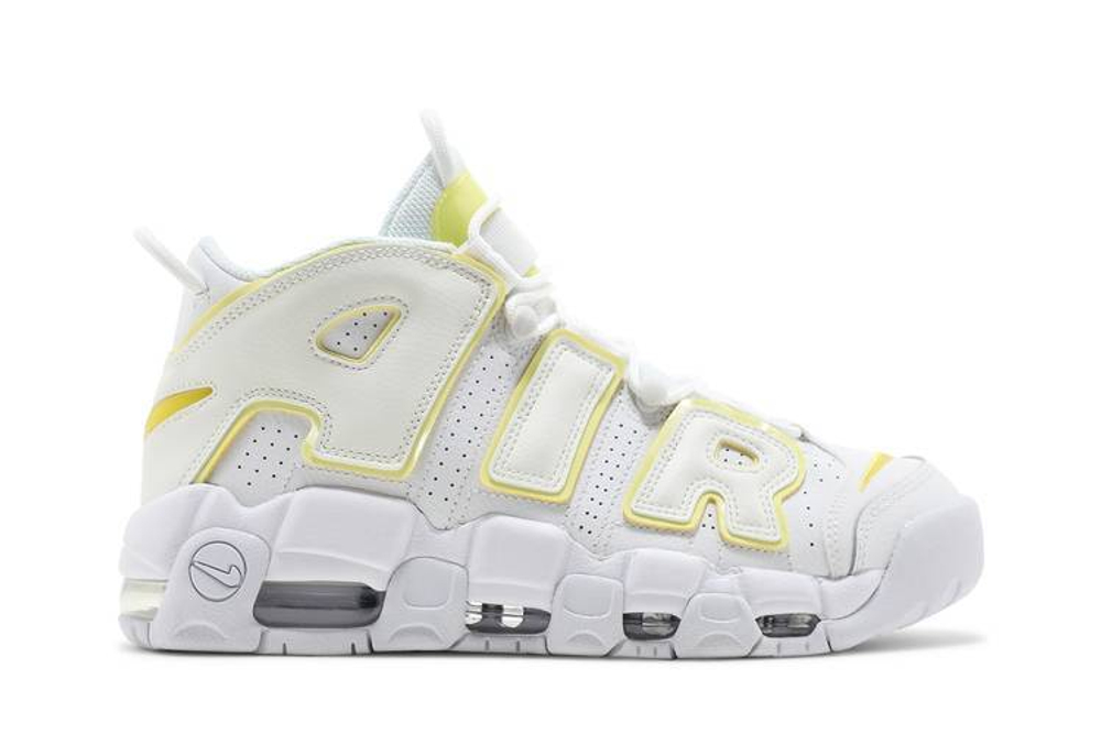 Кроссовки Nike Air More Uptempo "Light Citron" (Женская размерная сетка)