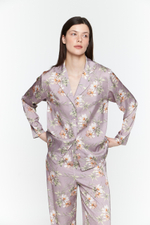 Блуза из натурального шелка с цветами