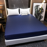 Простынь на резинке Страйп Сатин Однотонный 100% хлопок RR1CT033