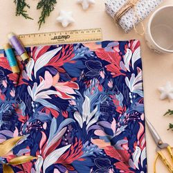 Ткань Ниагара Софт фантазийная листва