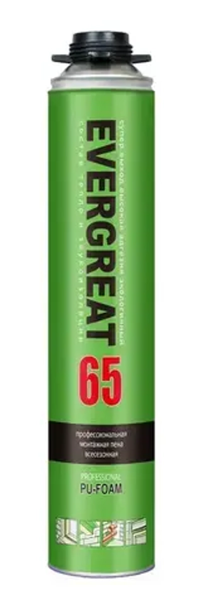 EVERGREAT Профессиональная монтажная пена Всесезонная 750 мл