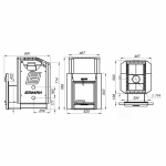 Дровяная печь для бани ЕРМАК 20 ПРЕМИУМ (Чугун)