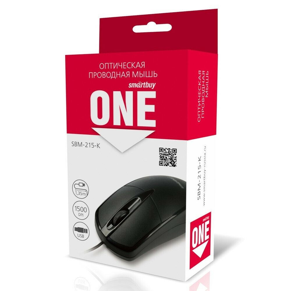 Мышь проводная Smartbuy SBM-215-K Black