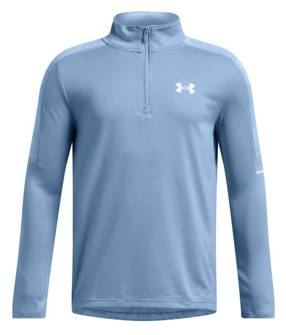 Футболка для мальчика теннисная Under Armour Tech Utility Boys 1/4 Zip - небесный