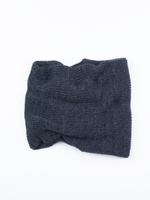 Снуд-резинка вязаный (Черный меланж)