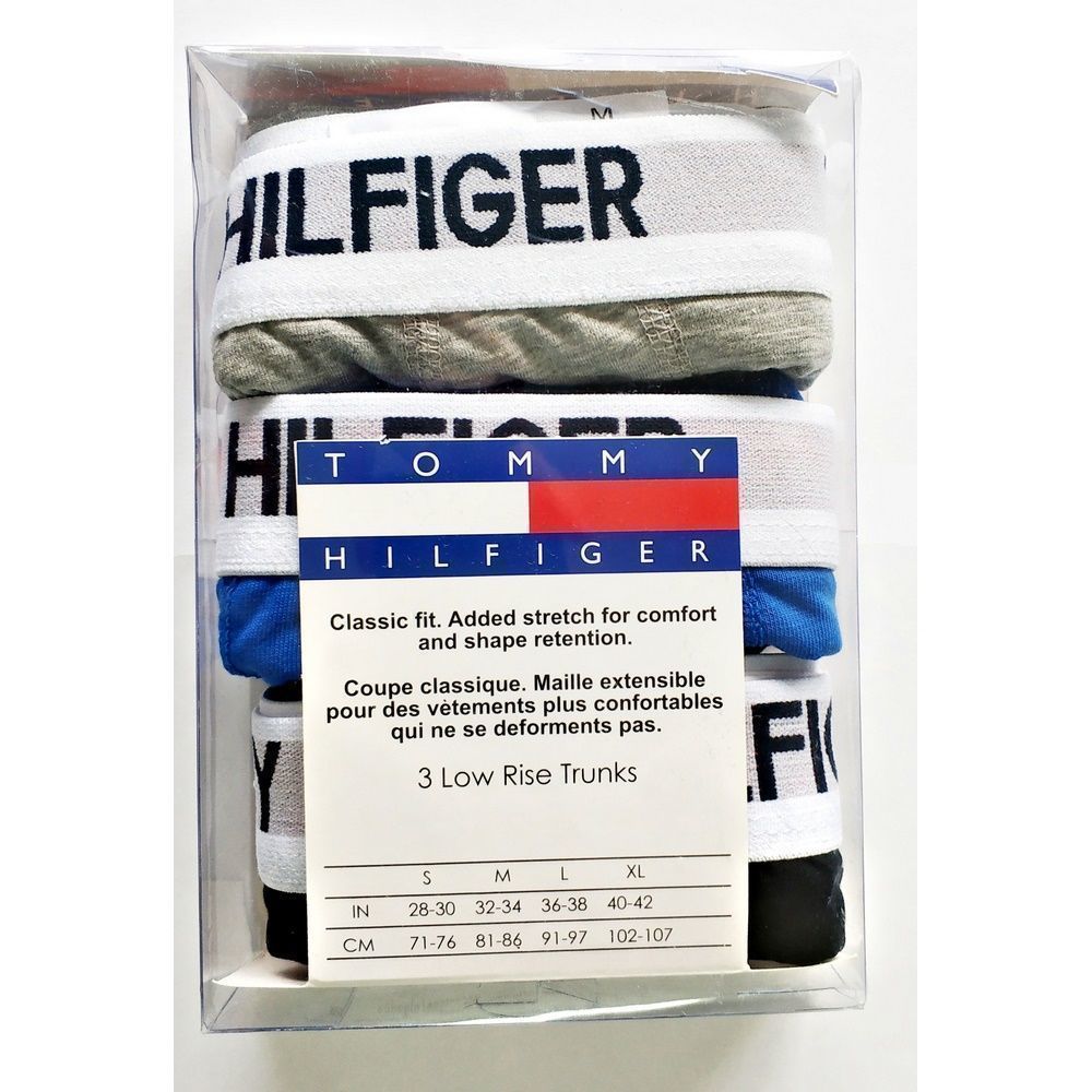 Набор мужских трусов боксеров 3шт (черные ,серые ,голубые) Tommy Hilfiger Classic set