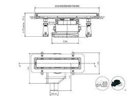Душевой лоток Pestan Confluo Premium White Glass Gold Line 850 белое стекло/позолоченная сталь 13100093