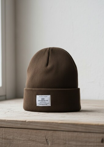 Шапка - Alpha Essential Beanie (espresso - кофейный)