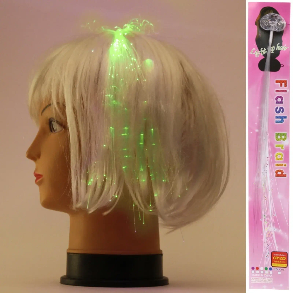 Прядь для волос светящаяся «Богиня ярких красок» , зелёный