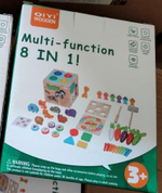 Развивающая игрушка деревянная Бизибокс 8 в 1, коробка C-41738