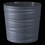 Кашпо для цветов пластиковое 8л d-26см «Модерн Мини» Антрацит