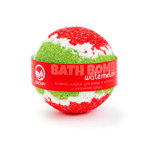 Бомбочка для ванны арбуз SAVONRY Bath Bomb Watermelon