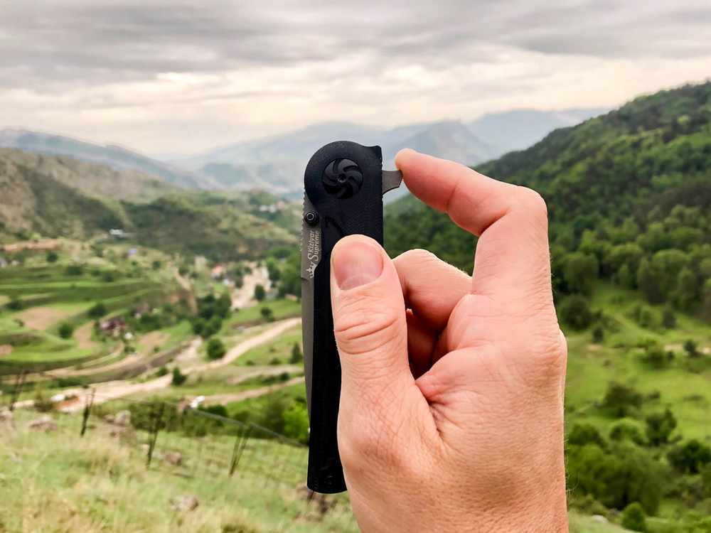 Складной нож Biker Z M390 (Cryo) StoneWash