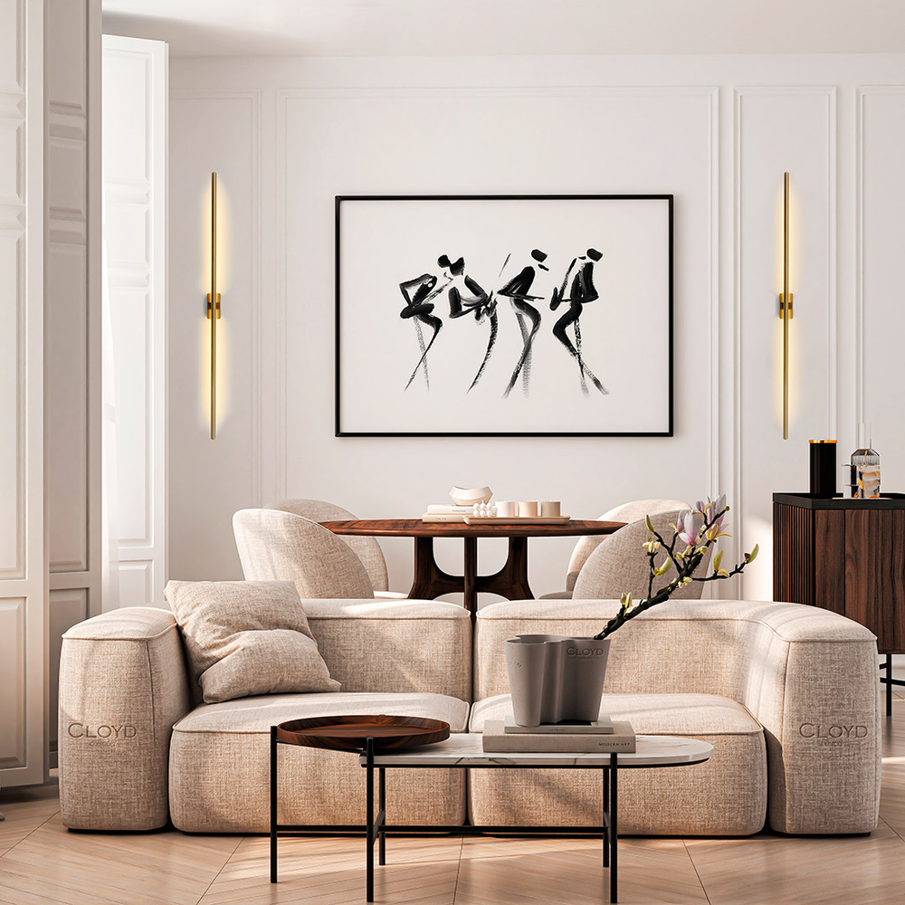 Бра Cloyd LINEAS W1 / выс. 100 см- 4000K - латунь (арт.20117)