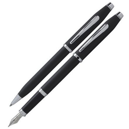 Набор подарочный Cross Century II - Black, шариковая ручка + перьевая ручка