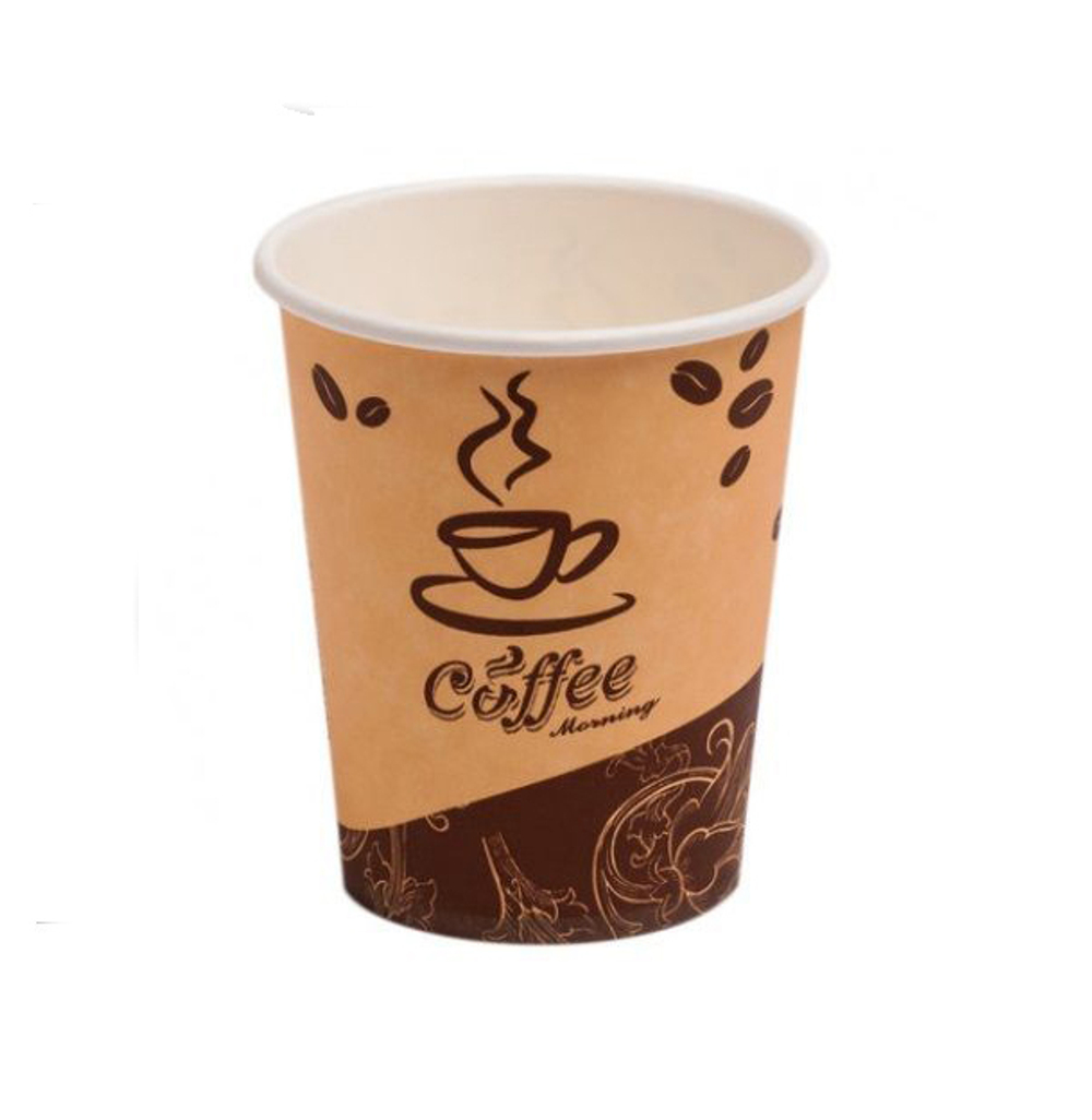 Стакан ГН 250 мл (d-80 мм) бумажный "Coffee Morning" (50/1000 шт.) Пэйпер Кап