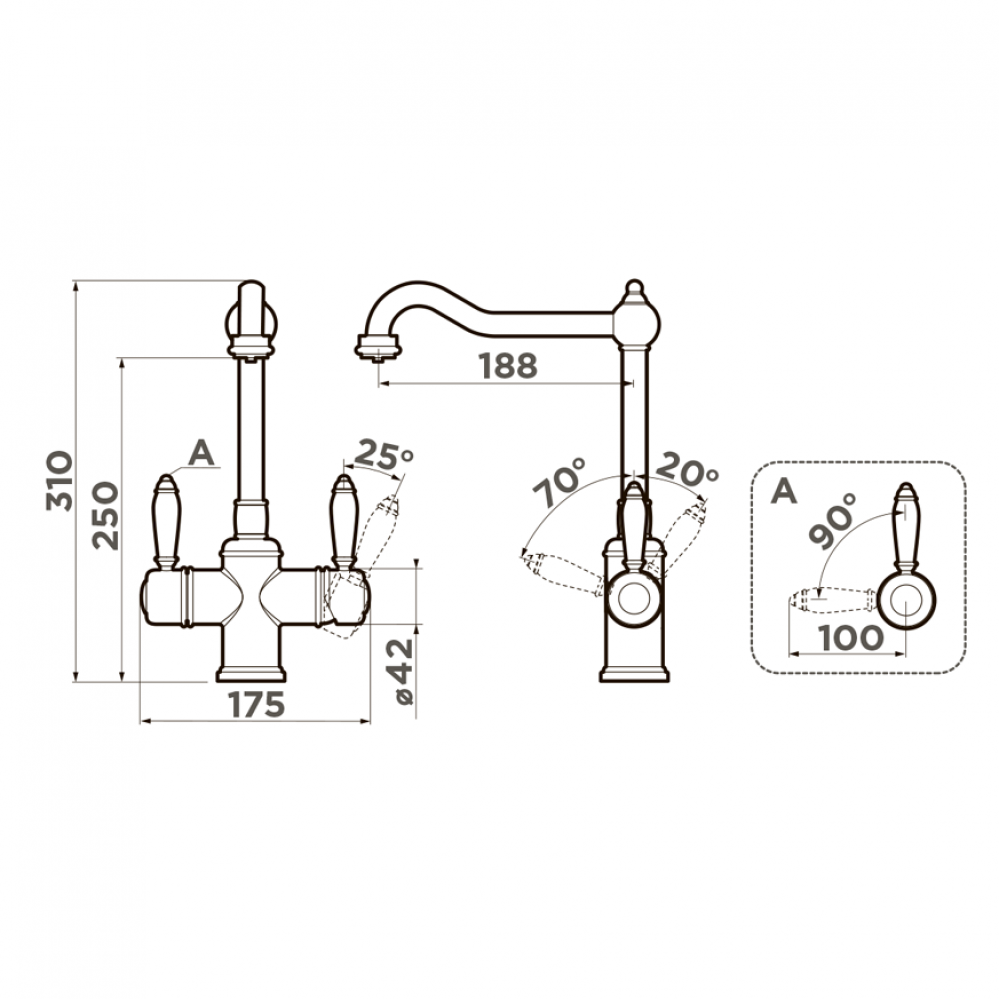 Кухонный смеситель Omoikiri Tottori-AB