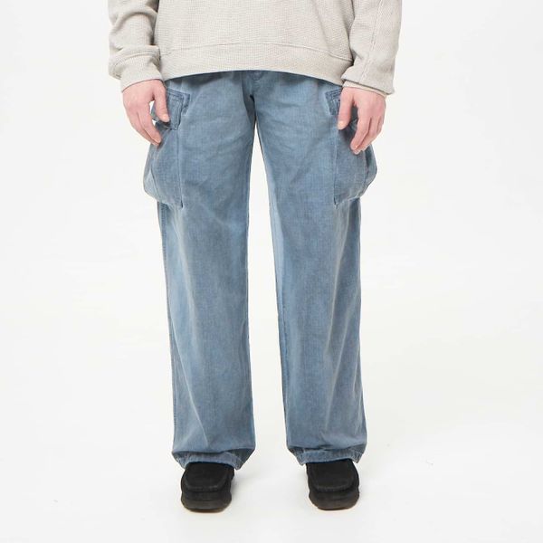Брюки SS24 Cargo Garment Dyed синие - фото 4