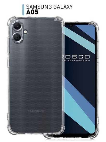 Чехол ROSCO для Samsung Galaxy A05 (арт.SS-A05-HARD-TPU-TRANSPARENT )