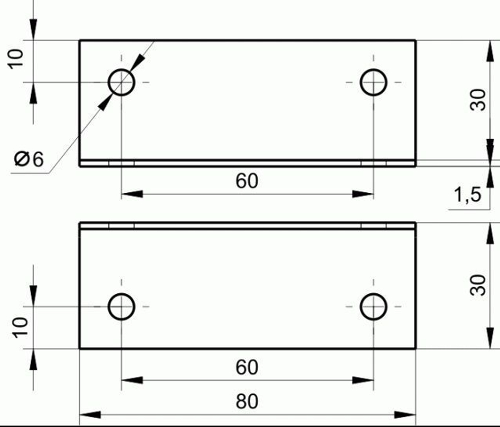Уголки мебельные 4 шт/Высота 30 мм