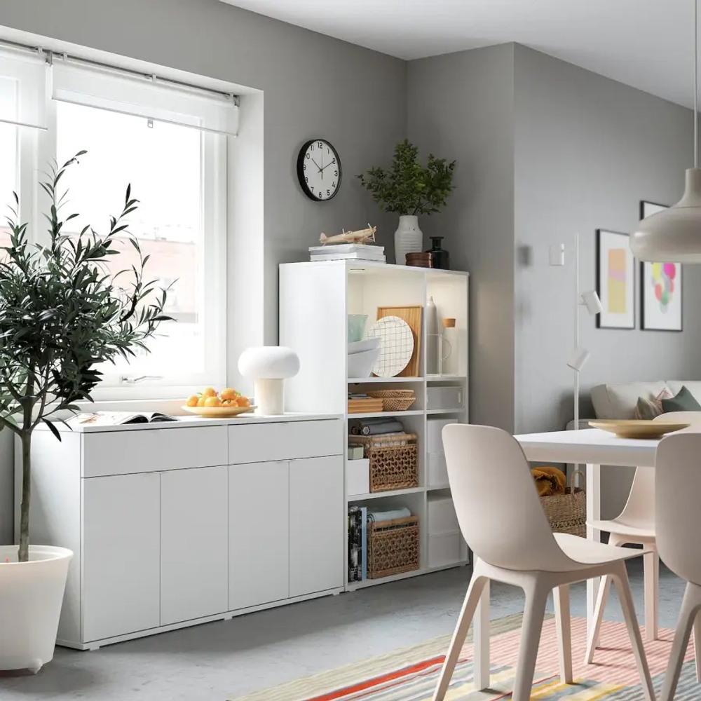 Комбинация для хранения - VIHALS IKEA/ ВИХАЛС ИКЕА, 235x37x140 см, белый