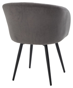 Стул МИШЕЛЬ 360 град. поворот. B28 Темно-серый, велюр / черный каркас, М-City