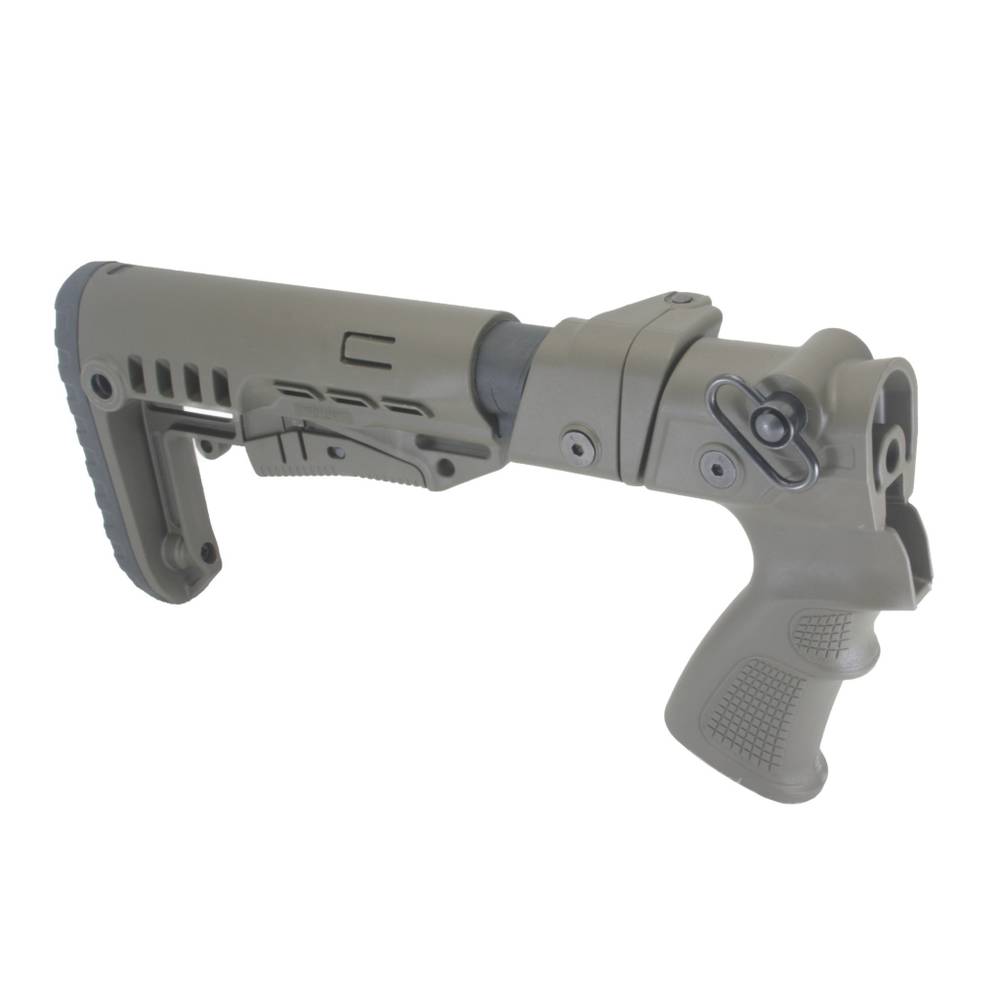 Пластиковый приклад МР-155, МР-135, DLG Tactical. Черный
