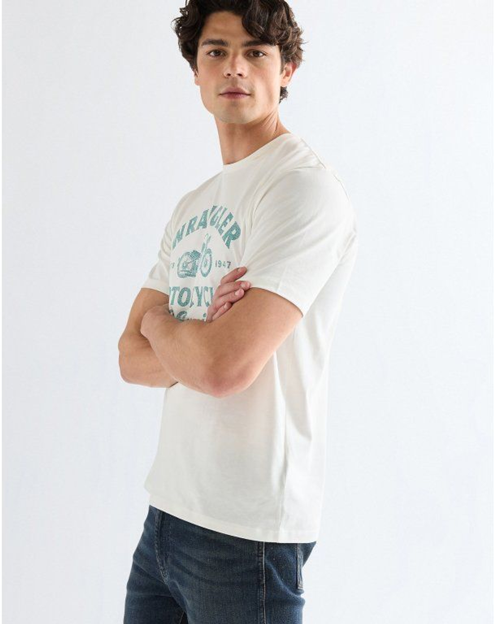 Футболка мужская WRANGLER AMERICANA TEE WORN WHITE