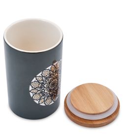 TJ-14 Керамическая банка бол. с крышкой из бамбука