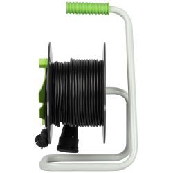 Удлинитель силовой ЭРА GREEN LINE GAZ-2x0.75-30m Greenline на катушке пластик 1 розетка без заземления 30м ПВС 2x0.75мм2 | Силовые удлинители