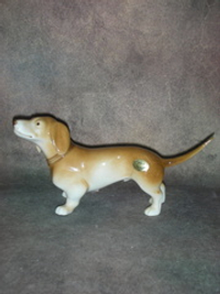 Статуэтка. Фарфор. Собака Такса. Royal DUX. Чехословакия