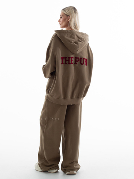 Спортивный костюм цвета хаки с лого