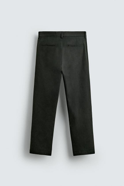 ZARA БРЮКИ ЧИНОС SLIM FIT, ТЕМНО-ЗЕЛЕНЫЙ