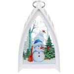 Сувенир с подсветкой «Зимняя история» 9,5*14,5 см, Белый