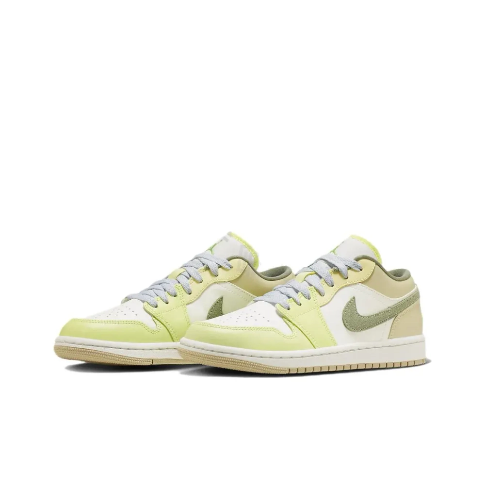 Женские кроссовки Air Jordan 1 Low 'Sail Oil Green Light Lemon' FD9906-131