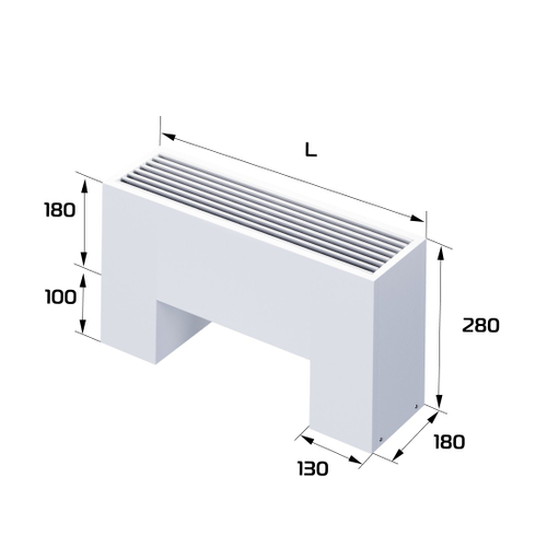 Конвектор напольный Royal Thermo STEP-180/180/500-3-N-WT-LG-NA