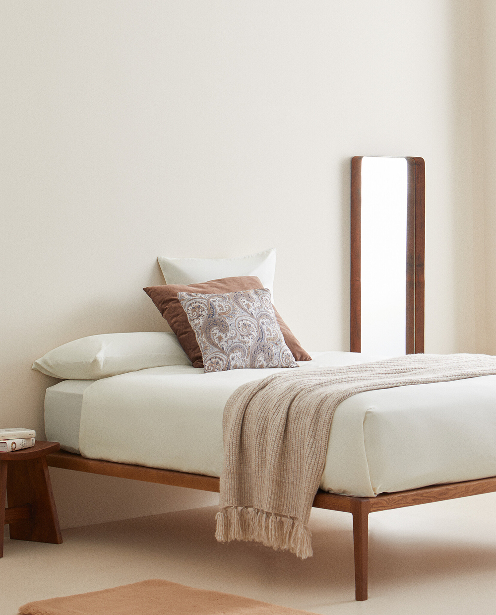 ZARA HOME (300 НИТЕЙ) ПОДОДЕЯЛЬНИК ИЗ ХЛОПКА ПЕРКАЛЬ, ЭКРЮ