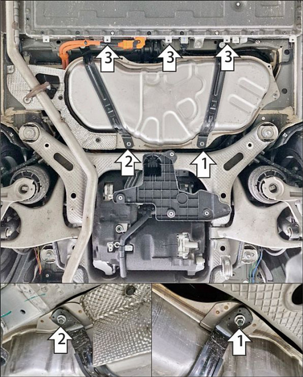 Защита топливного бака. 4 мм, Алюминий для Voyah Free 2023-н.в., Motodor.348604