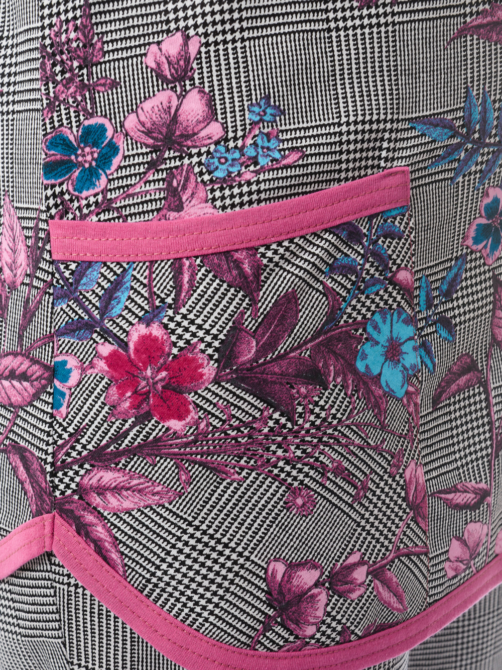 Футболка Ф-049Х/клетка-фуксияцветы