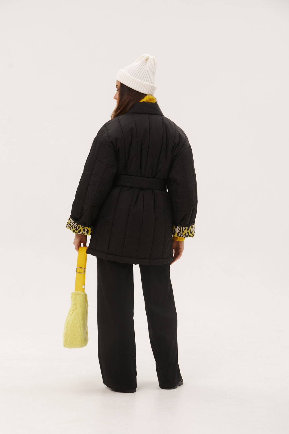 Пуховик - Кимоно укороченный