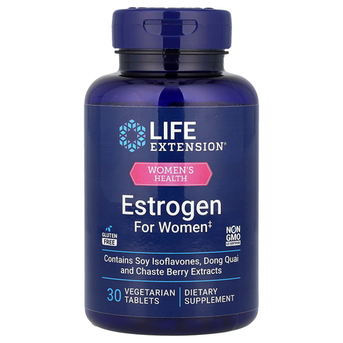 Life Extension, Women's Health, эстроген для женщин, 30 вегетарианских таблеток