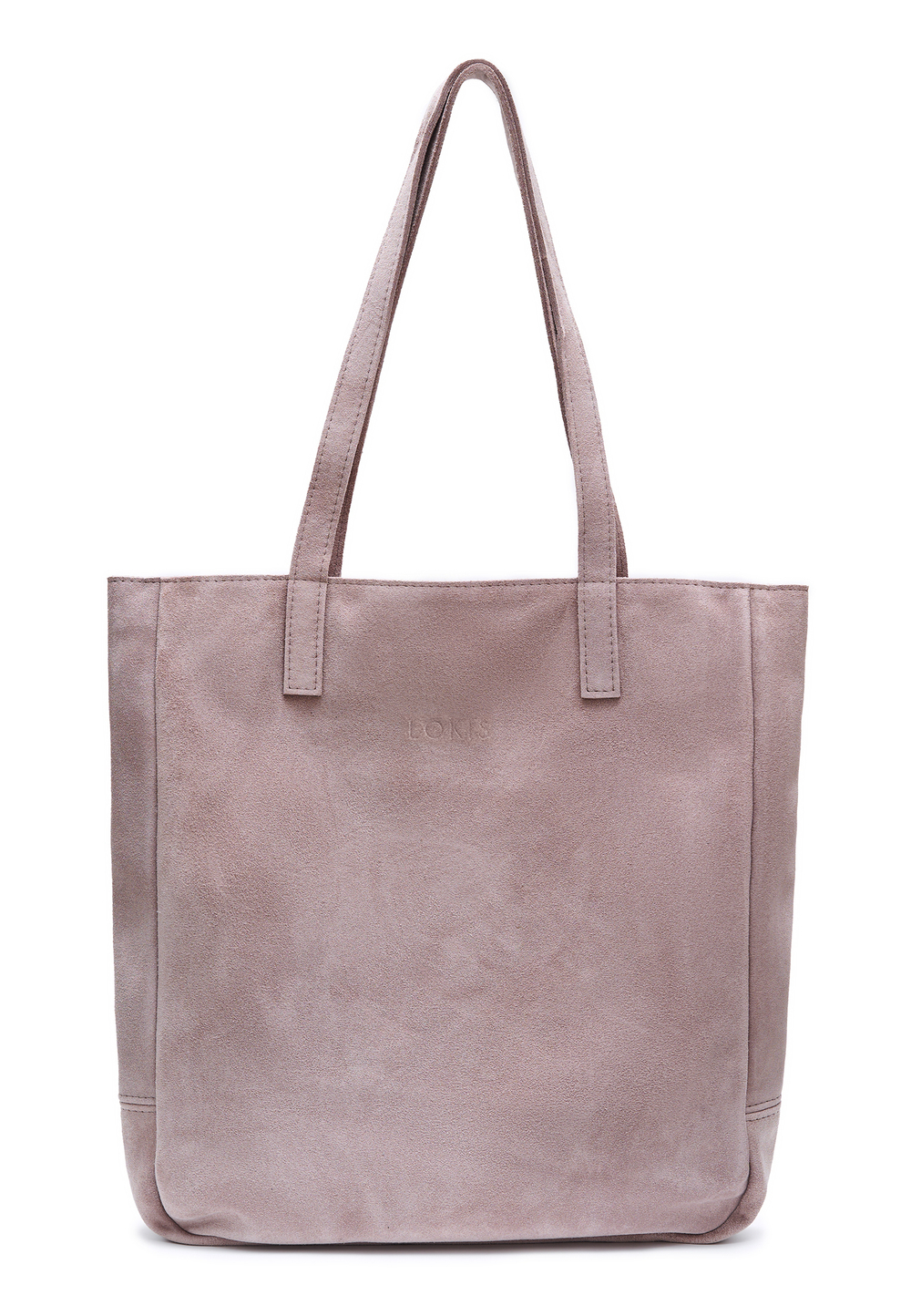 сумка шоппер пыльно-розовый на молнии замша