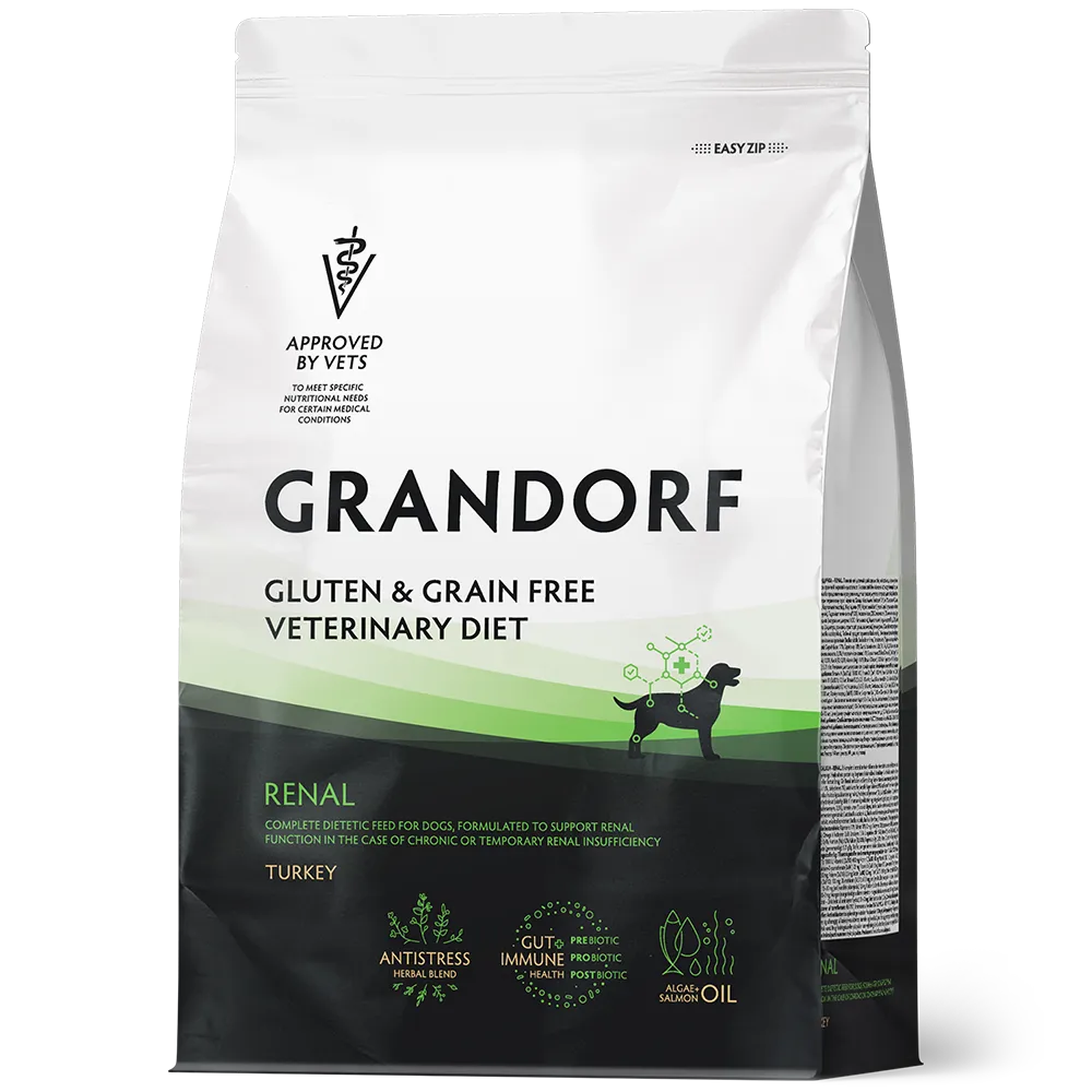 Grandorf dog корм ветеринарный для взрослых собак для поддержания функции почек renal