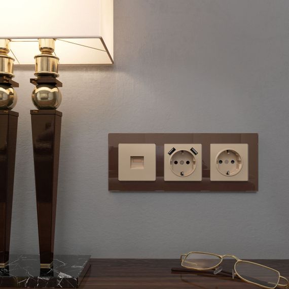 Рамка на 3 поста Werkel Favorit мокко W0031118 4690389159879