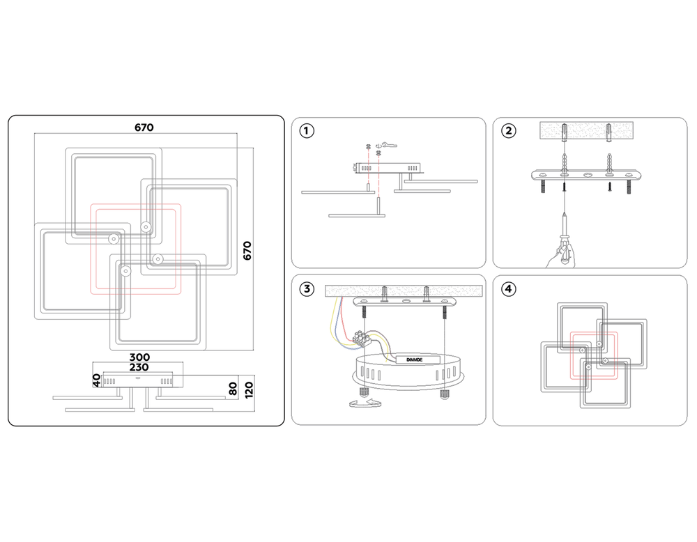 Ambrella Потолочный светодиодный светильник с пультом Original FA537