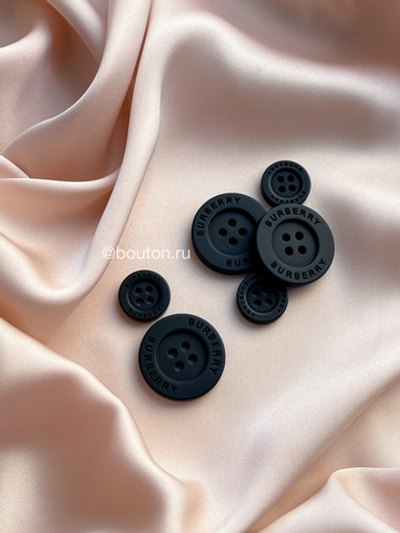 Пуговицы На Прокол БАРБ Черные матовые