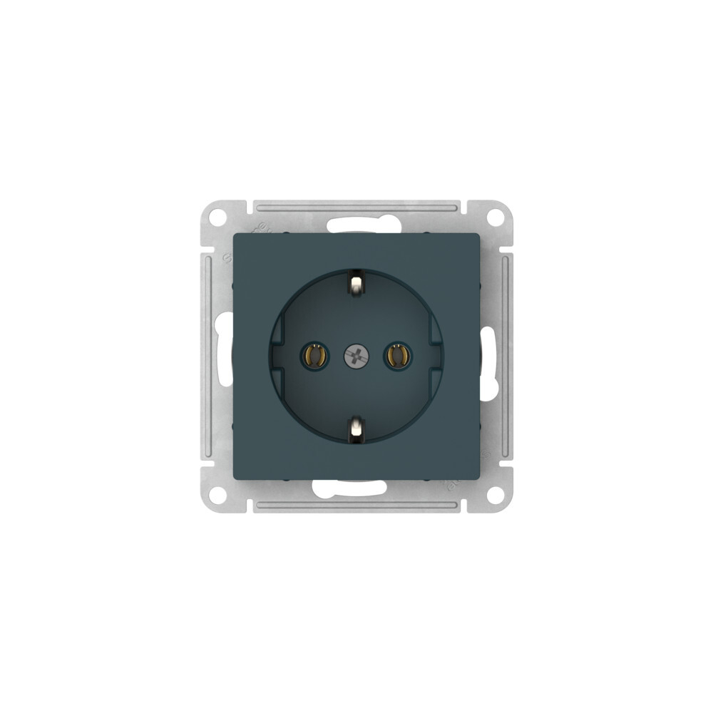 ATLASDESIGN РОЗЕТКА с заземлением, 16А, мех., быстрозажим. клем., ИЗУМРУД ATN000843S