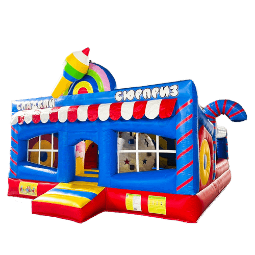 Коммерческий надувной батут «Мороженое» 4,7*4,5*3,4 м.